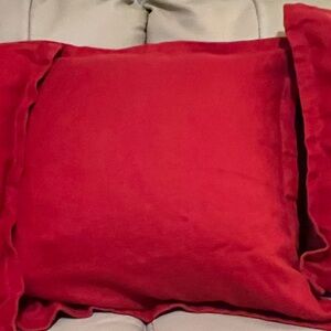 Pottery Barn Linen Red Pillow Covers- total of 3